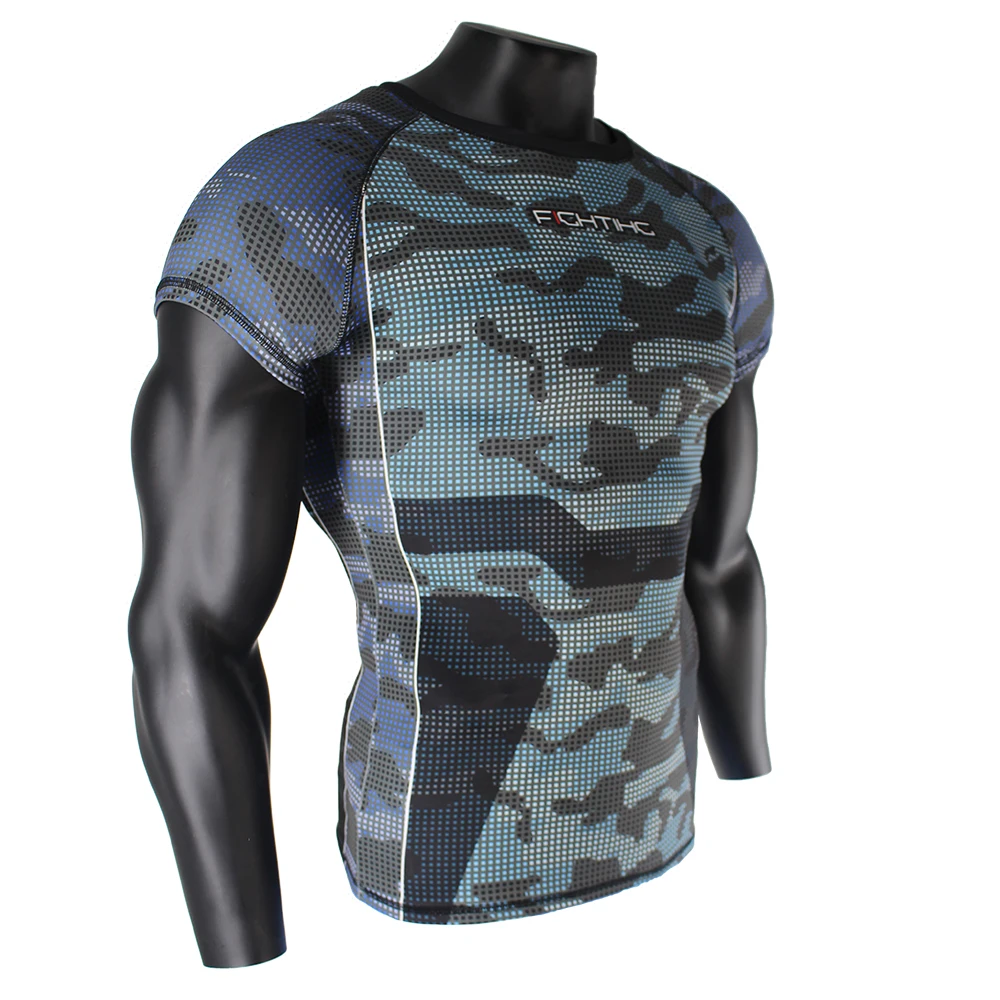 FTEIF MMA Combattimento Camouflage Fitness Traspirante Skinny Boxe pullover tiger muay thai jiu jitsu t shirt mma rashguard guantoni da boxe