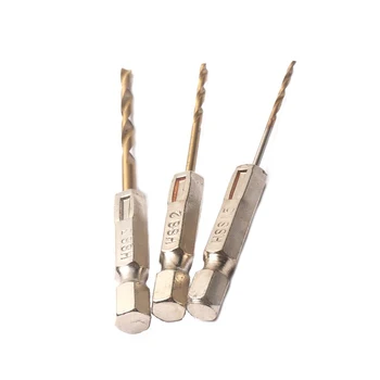 1 Stück 1,5 mm 2 mm Titan-HSS-beschichteter Bohrer 1/4 Sechskantschaft Spiralbohrer Schnellarbeitsstahl für Holz-Kunststoff-Bohrwerkzeug