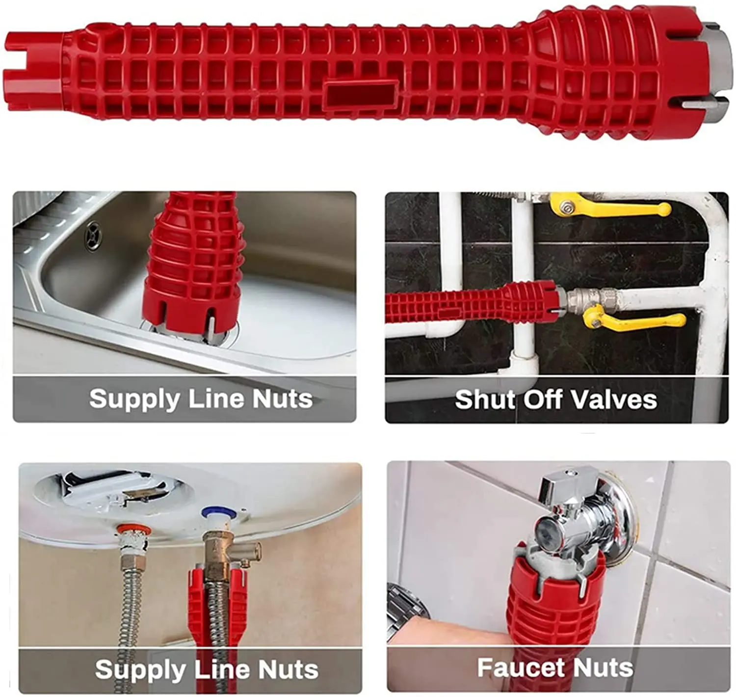 Imagem -03 - Multifuncional Sink Wrench Tool Grupo Chave de Tubulação de Encanamento Flume e Chave de Torneira Chaves de Banheiro Reparação de Cozinha