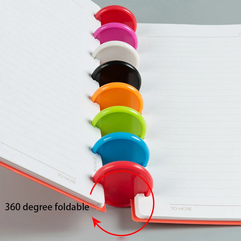 100pcs 35mm dischi colorati in plastica con fibbia per rilegatura per Notebook dischi ad anello per rilegatura dischi per rilegatura accessori per album fai-da-te