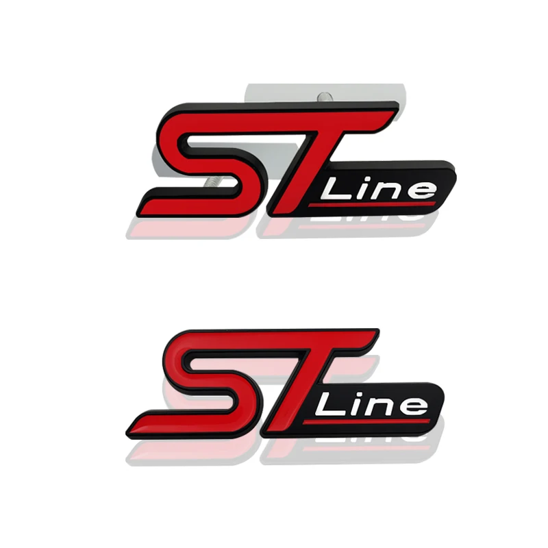 3D ST LINE Grille Emblem METAL Rear Trunk Car Badge sticker For Ford Focus x 2 3 FIESTA Kuga ESCAPE Vignale Mondeo EcoBoost