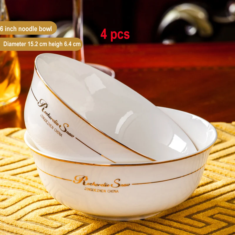 separately plate and bowl jingdezhen ceramics chinese dishes посуда Soup Bowl Salad Noodles Bowl Plate Dinnerware Sets Tableware