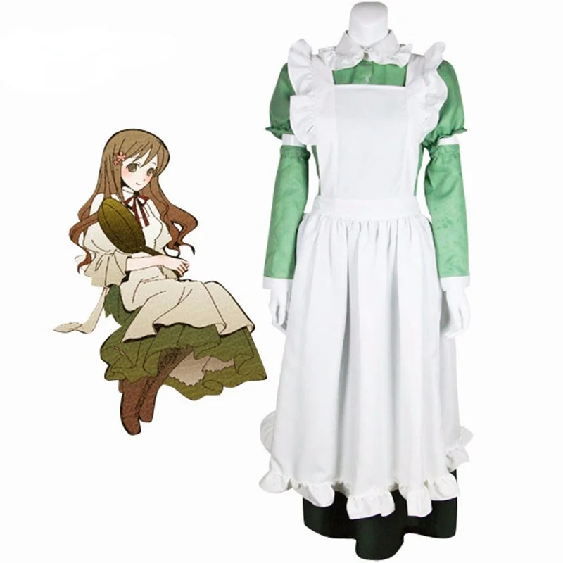 

Anime Axis Powers Hetalia Italy Maid Uniform Apron Dress Cosplay Costume