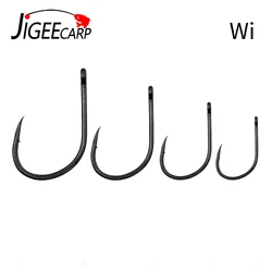 100pcs Fishing Hooks Carp Bait Boilies Fishhook Coated High Carbon Steel Hooks Wide Gape Barbed Hooks Carp Hair Rig Chod Tackle
