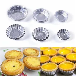 10PCS Baking Tool 1PCS Egg Tart Aluminum Cupcake Cake Cookie Flower Mold Mould Tin