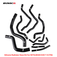 Silicone Radiator Hose Kit For Mitsubishi Lancer EVO EVOLUTION 7 8 9 CT9A 4G63 Black/Blue/Red 11Pcs/set