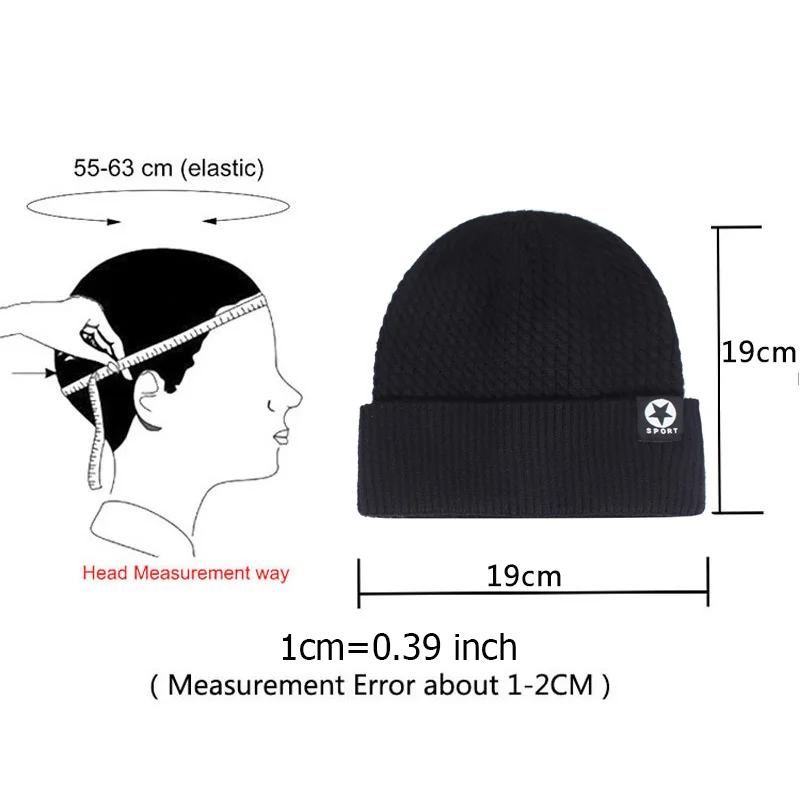 Brand Skullies Beanies Men\'s Winter Beanie Hat Winter Hats For Men Cap Winter Knitted Hat Women Bonnet Homme Male Mask Solid Cap