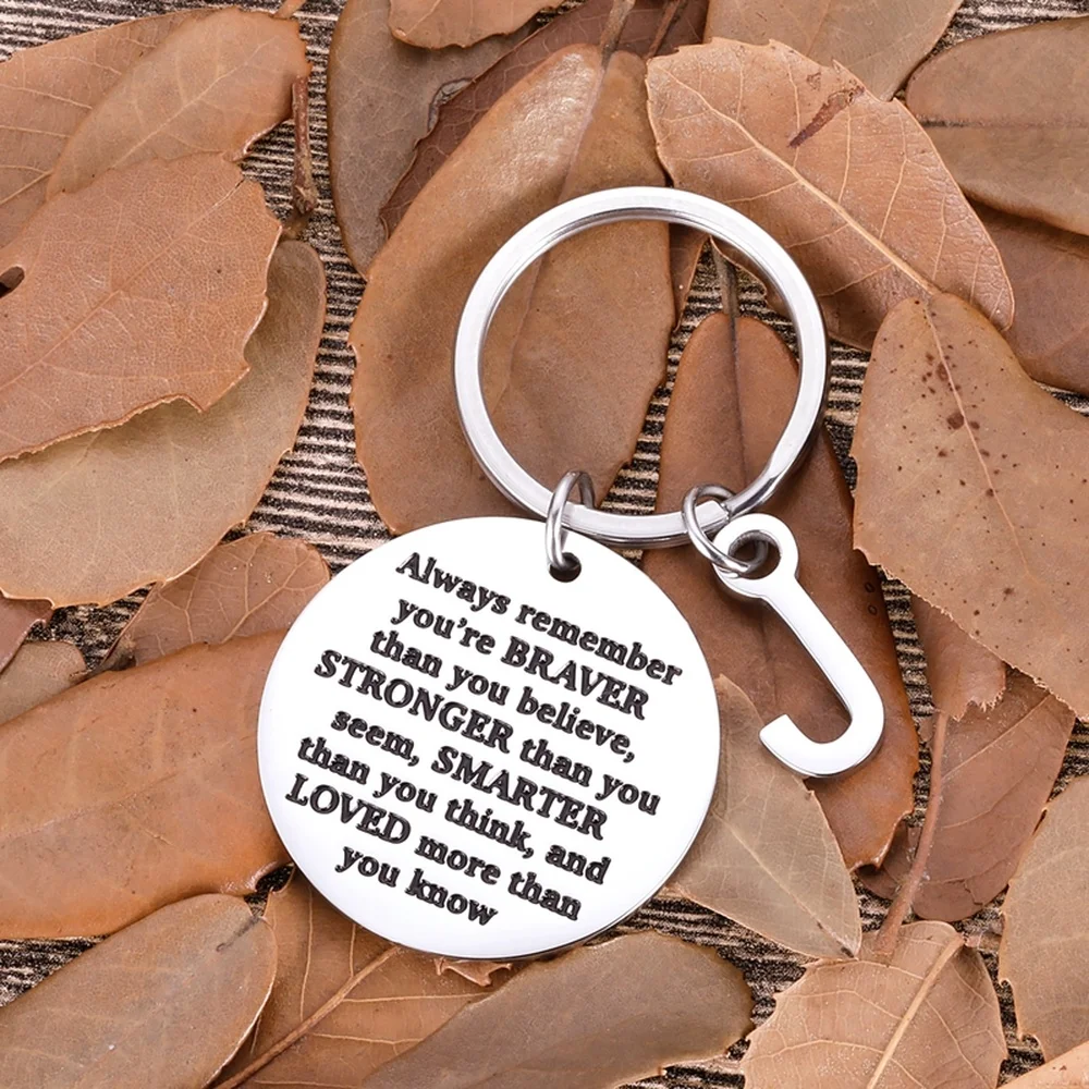 Fashion Keychain Birthday Graduation Gifts for Him Her Quote \