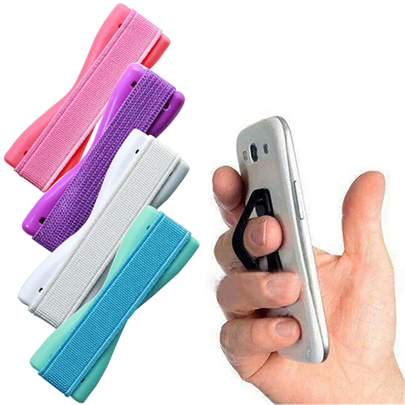 1 pcs Finger Grip Elastic Band Strap Anti Slip Universal Phone Holder For Mobile Phones Tablets