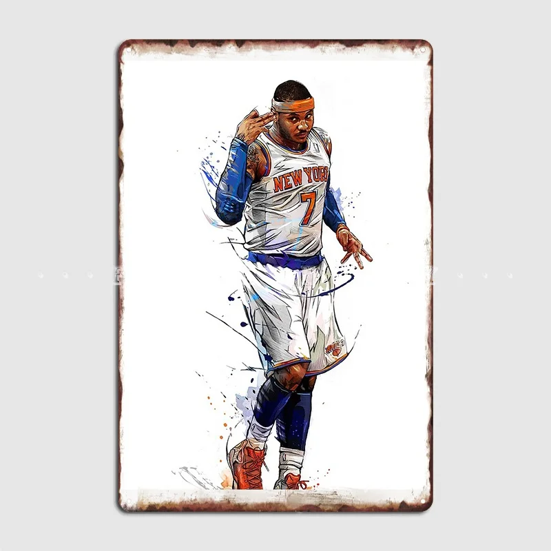 Wallpaper Carmelo Anthony Art Metal Plaque Poster Club Home Bar Cave Classic Plaques Tin Sign Poster