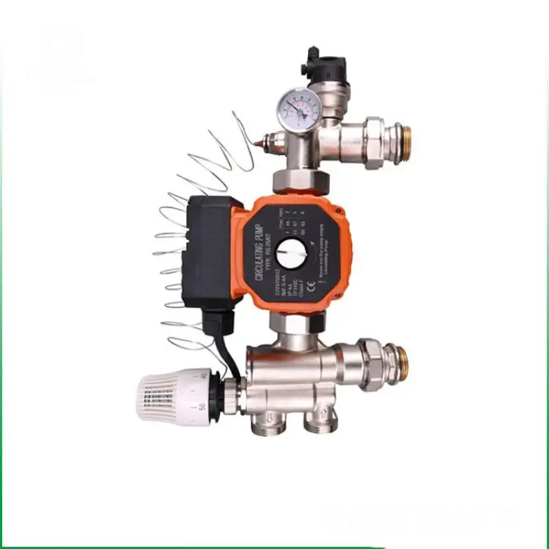 

DN25 Brass Floor Heating Manifold Mixing Valve Terrestrial Heat Temperature Control Center Water Mixing System