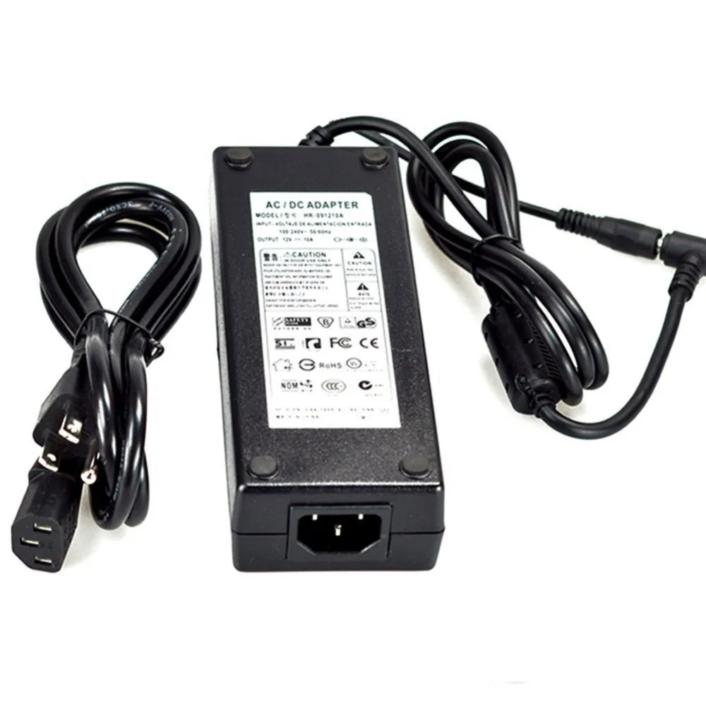 10 stücke 120w ac 250 V-240V wandler adapter dc 12v 10a netzteil mit netz kabel stecker ac/dc adapter led transformator g