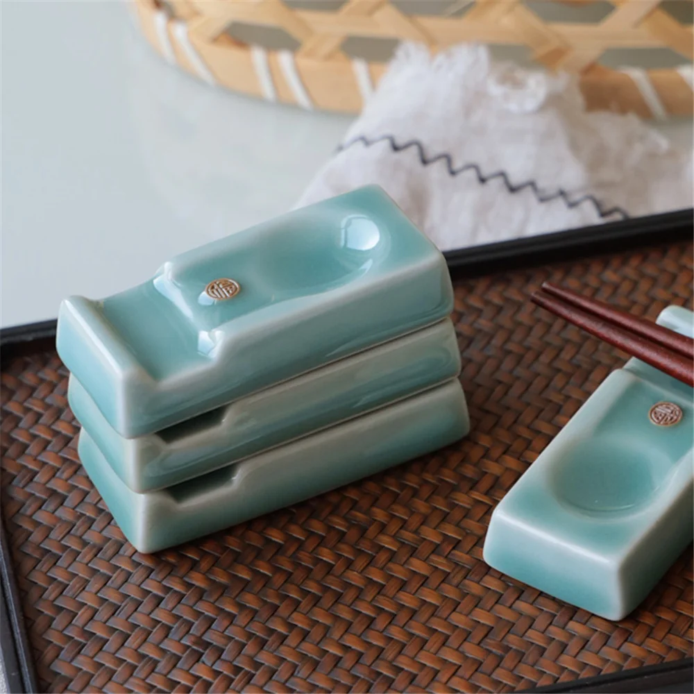 4 PCS Chopstick Rest Porcelain Dinnerware Tableware Dishwasher and Microwave Safe