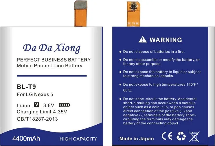 DaDaXiong 4400mAh BL-T9 BL T9 Battery For LG Google Nexus 5 E980 G D820 D821