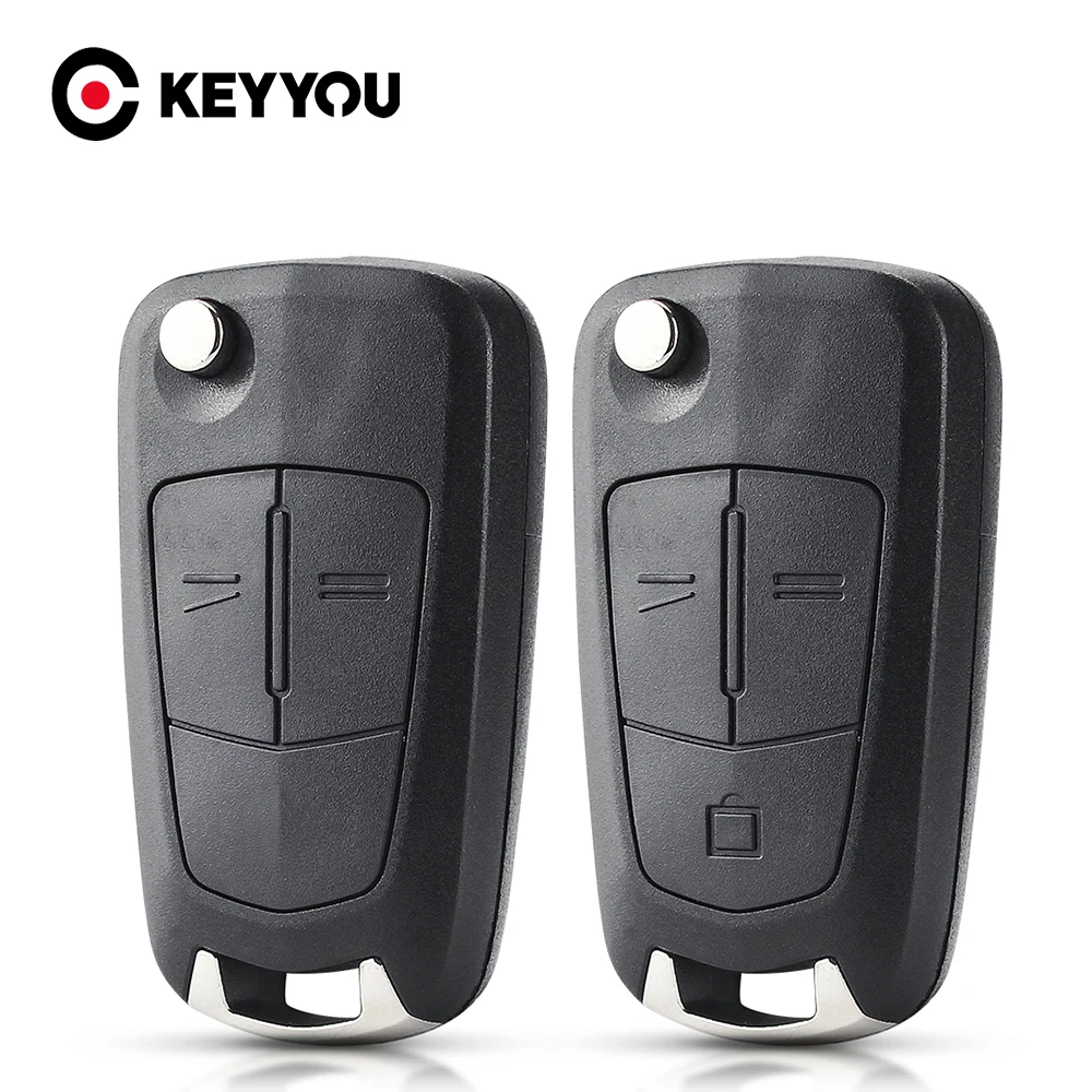 

KEYYOU 10pcs Replacement Flip Remote Car Key Fob Case Shell For Vauxhall Opel Astra H Corsa D Vectra Zafira Astra Vectra Signum