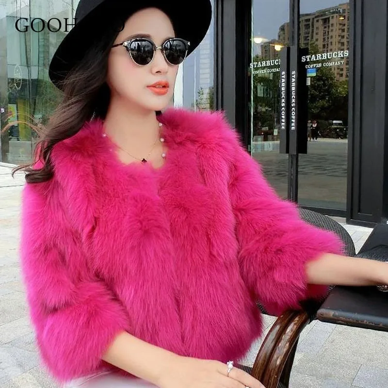 Winter Women High Quality Faux Rabbit Fur Coat Luxury Long Fur Coat Loose Lapel OverCoat Thick Warm Plus Size Female Plush Coats