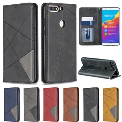 Honor 7C Case Huawei Honor 7C AUM-L41 Case Magnet Flip Case for Huawei Honor 7C Russian Version 7A Cover 5.7