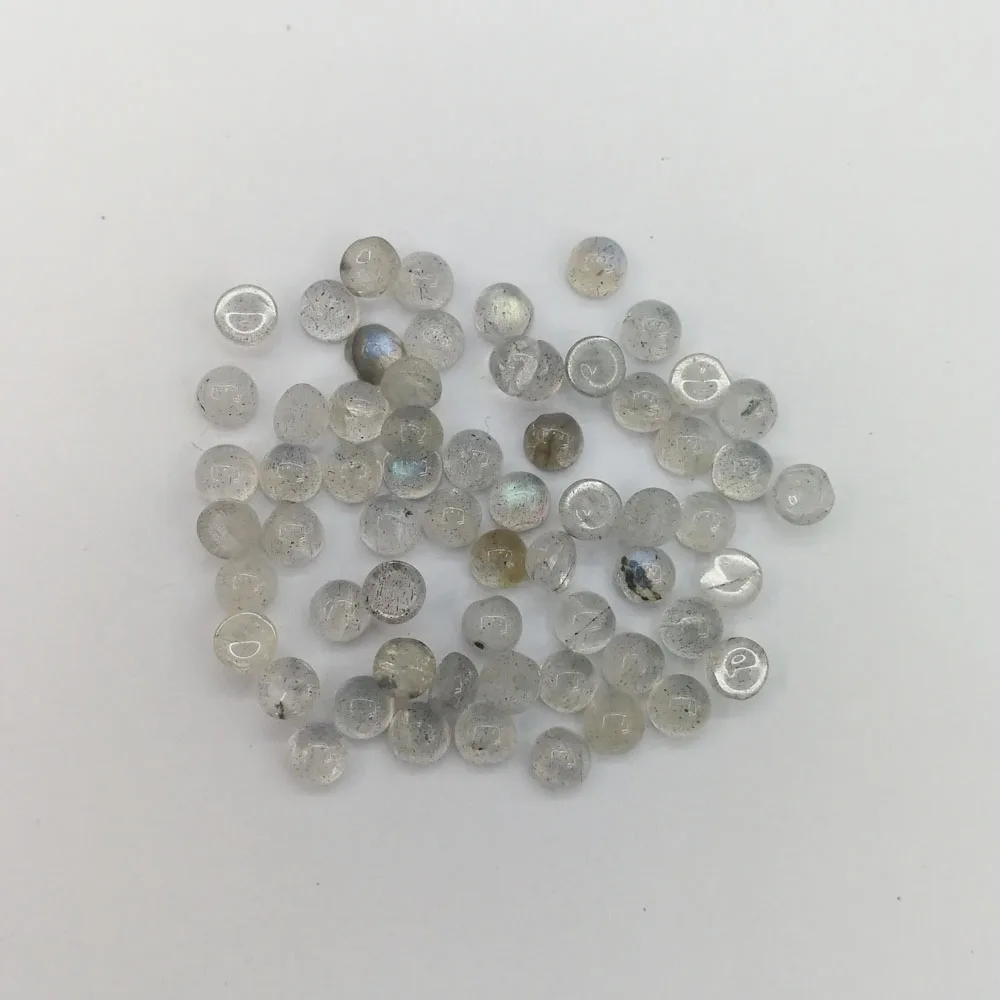 

Fashion natural ShimmerStone 3mm Single arc cabochon round beads for jewelry making 50Pc/lot Ring accessories no hole