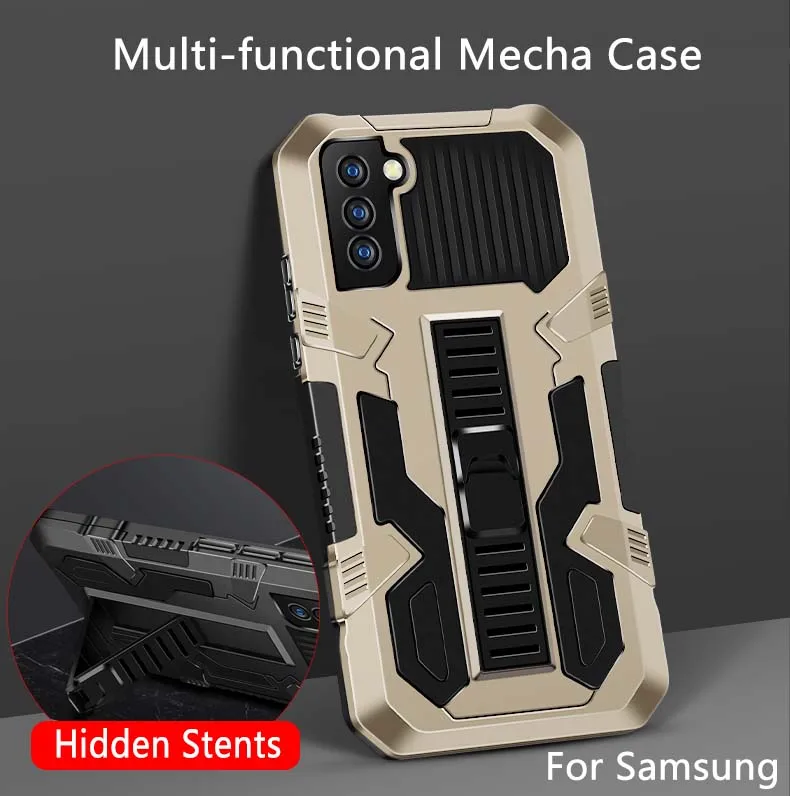 For Samsung Galaxy A42 A32 A72 A12 5G M51 M30S A51 A71 Heat Dissipation Silicone Phone Case Mache Bumper Stand Shell with Stents