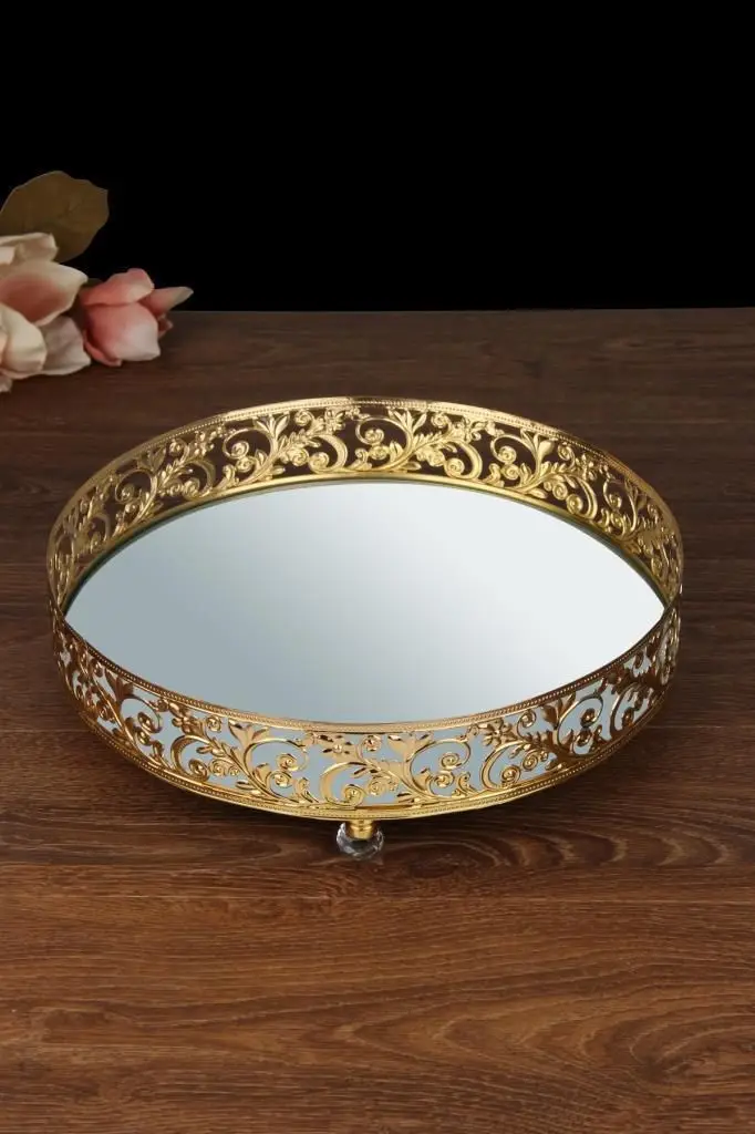 

DOLBOVI HERA KRİSTALLİ 30 CM tray-SILVER tray поднос plateau de service