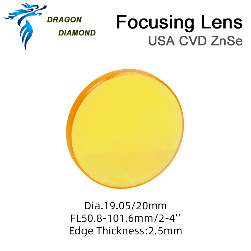 II-VI USA ZnSe Focus Lens Diameter 19.05/20mm FL 50.8-63.5mm 2-2.5\