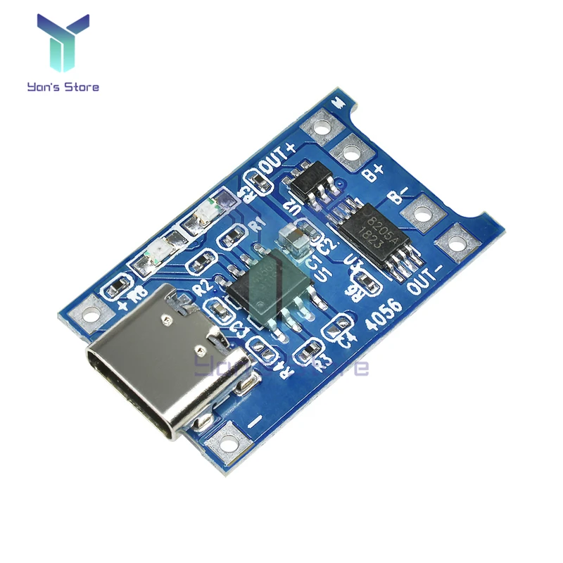 TC4056A 5V 1A Lithium Li-ion Battery Battery Charger Module Micro USB Type-C Protection Board Power Supply 18650 Charging Board