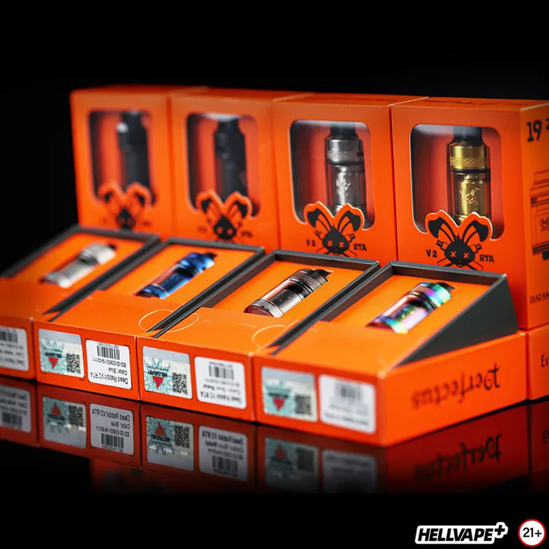 Original Hellvape กระต่าย V2 RTA 5Ml หรือความจุ2Ml Atomizer สำหรับ510กล่อง Capo Mod 810หยด