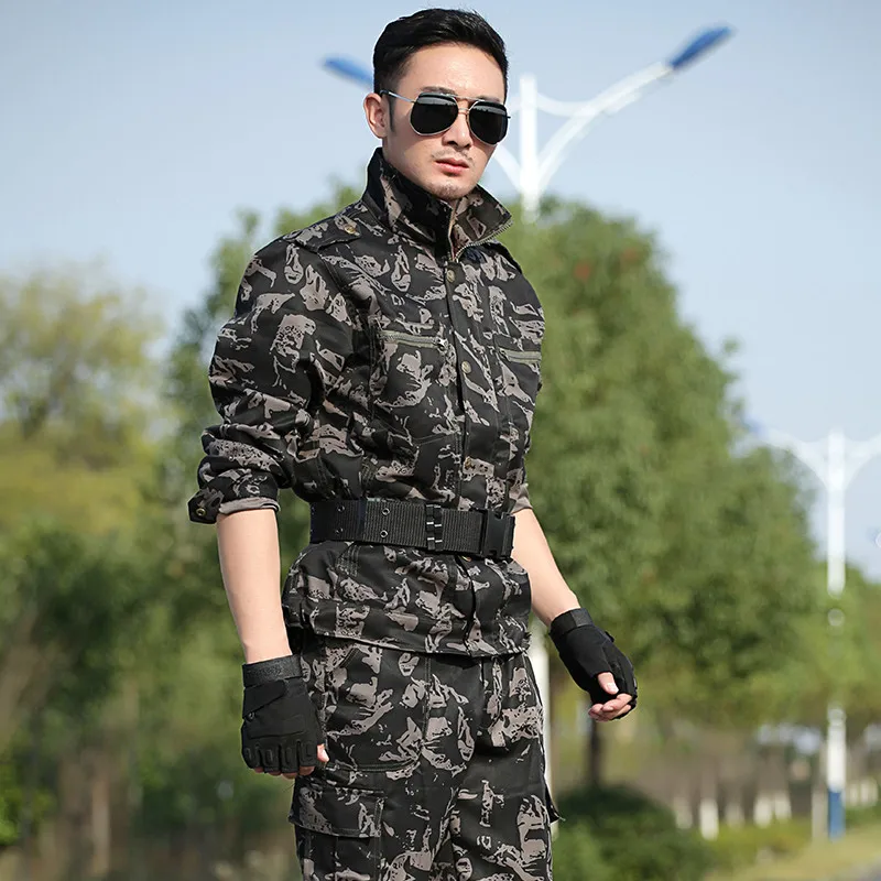 Hunting Uniform Hiking Camouflage  Jacket+Cargo Pans Men Tactical CS Uniforme Militar Working Clothes Female