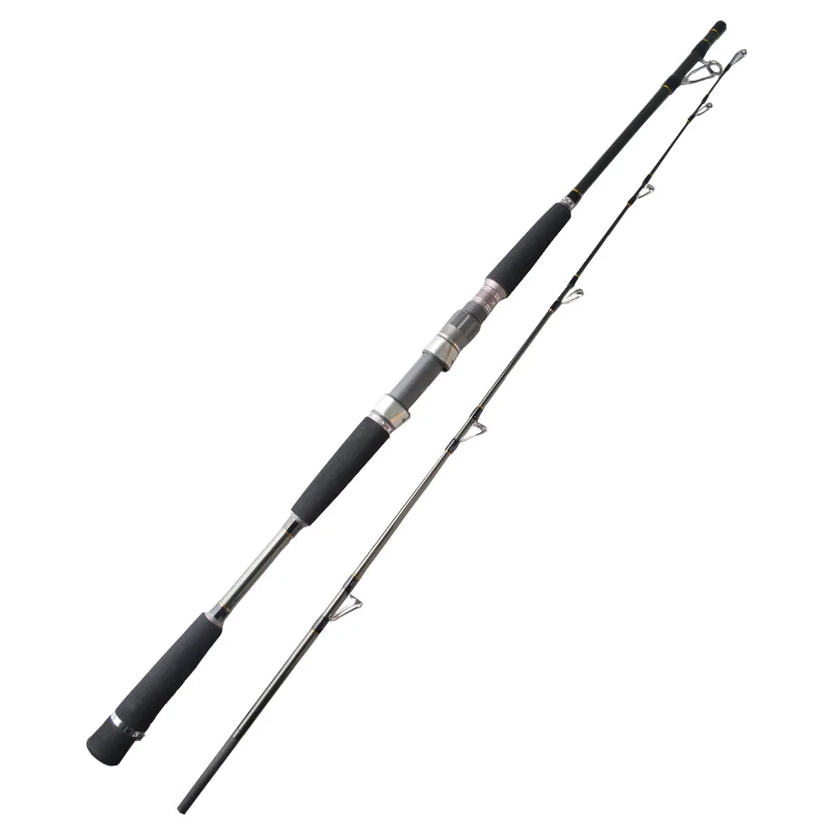 1.65m 1.8m Ocean Boat Jigging Fishing Rod Carbon Fiber 2 Sections Lure 50-200g Spinning Sea Fishing Rod Casting Saltwater