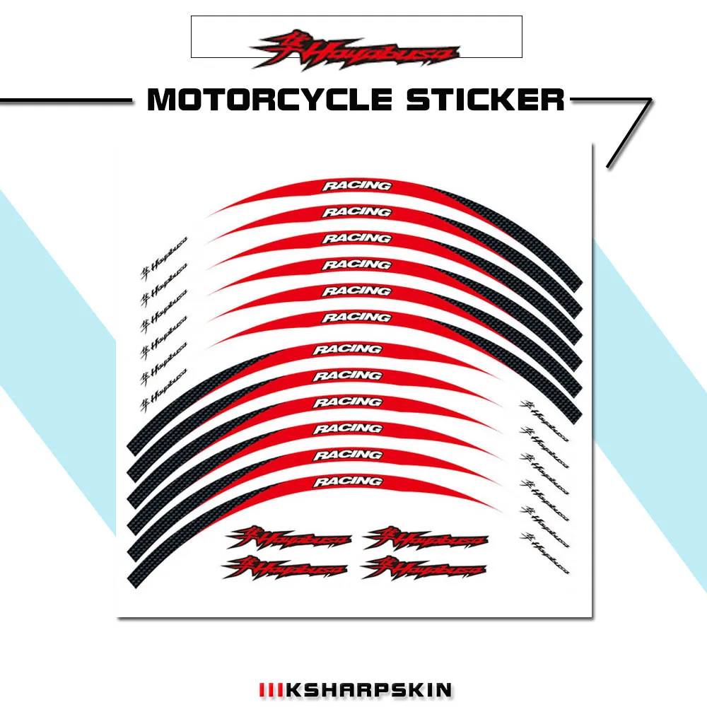 

Waterproof and reflective stickers for motorcycle wheels are on sale for Suzuki Hayabusa