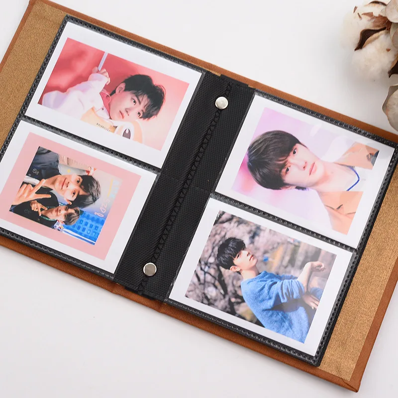 64 Pockets Mini Album 3 Inch Photo Paper Book PU Leather Cover For Fujifilm Instax Mini 11 9 8 7s 90 70 LiPlay Camera Film