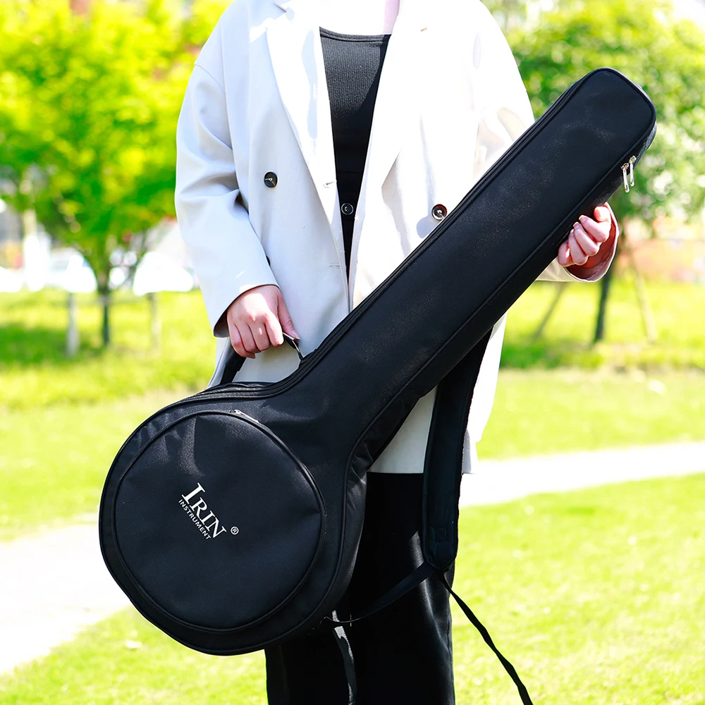 IRIN Banjolele Carrying Bag Concert 5 String Banjo Case Black Waterproof Oxford Cloth Backpack Musical Instrument Accessories