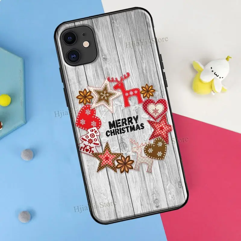 Cartoon Merry Christmas Case For iPhone 7 8 Plus SE 2020 X XR XS Max Cover For iPhone 13 12 mini 11 14 Pro Max Coque