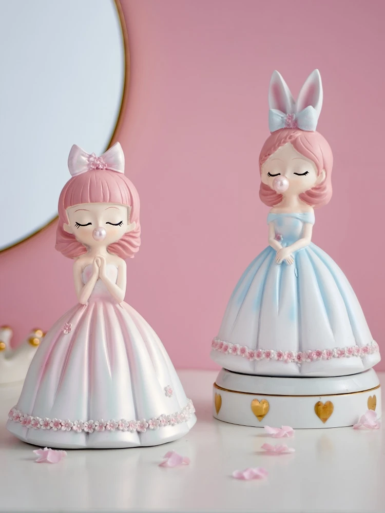 

Lovely Bubble Girl Car Ornament Resin Crafts Princess Room Bedroom Desktop Figurines & Miniatures Home Decoration Accessories