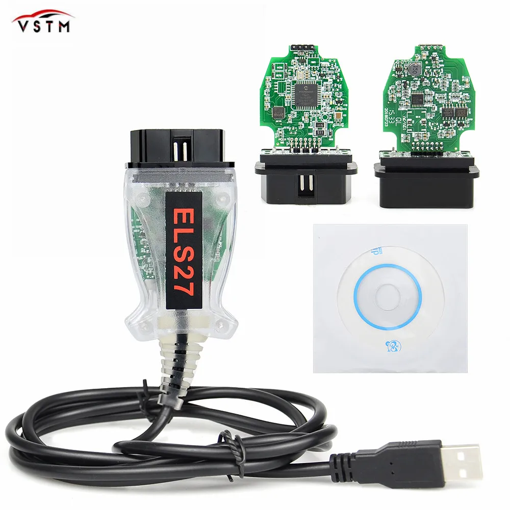 New Mircochip Multi-Language Works ELM327&J2534 Pss-Thru For F-ORD/M-az V2.3.8 ELS27 FORScan Green PCB PIC24HJ128GP+FTDI New Mi