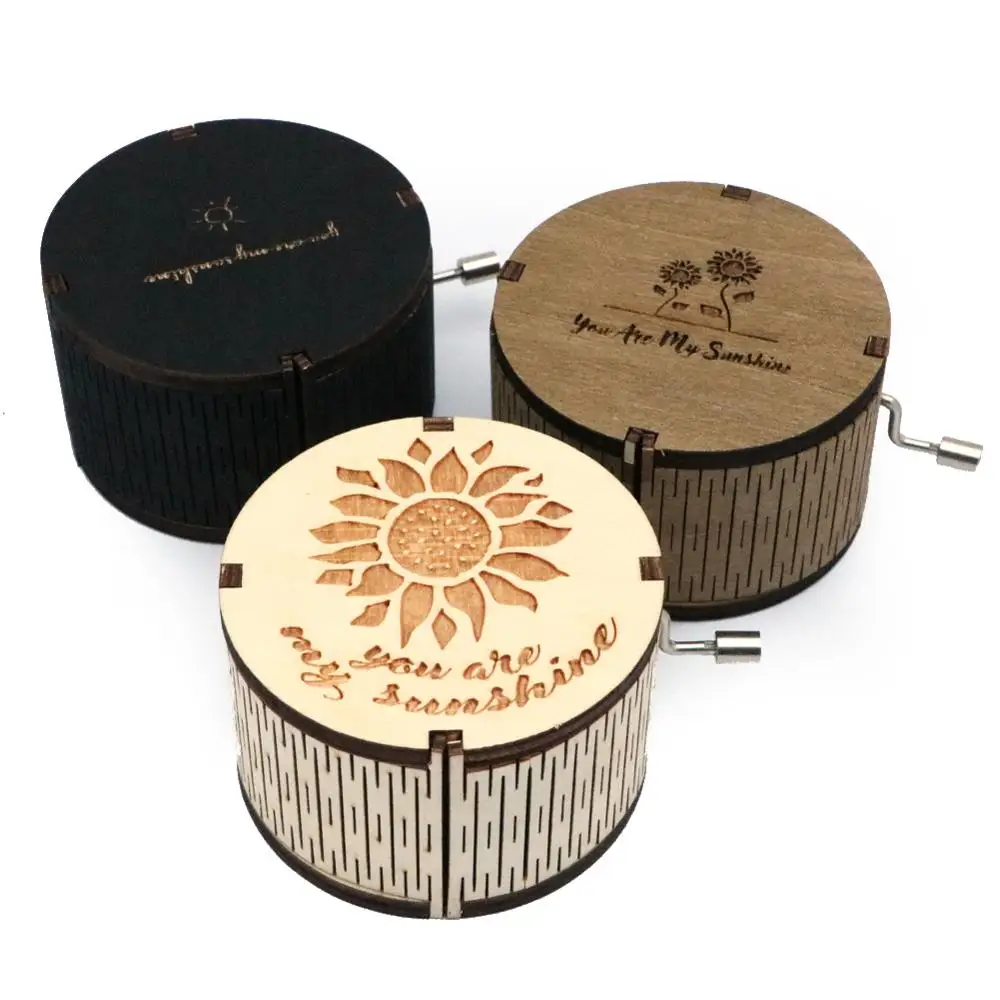 Descubre el Encanto del DNH01: Una Caja Musical de Madera Antigua con Mecanismo de Manivela para Regalos Inolvidables