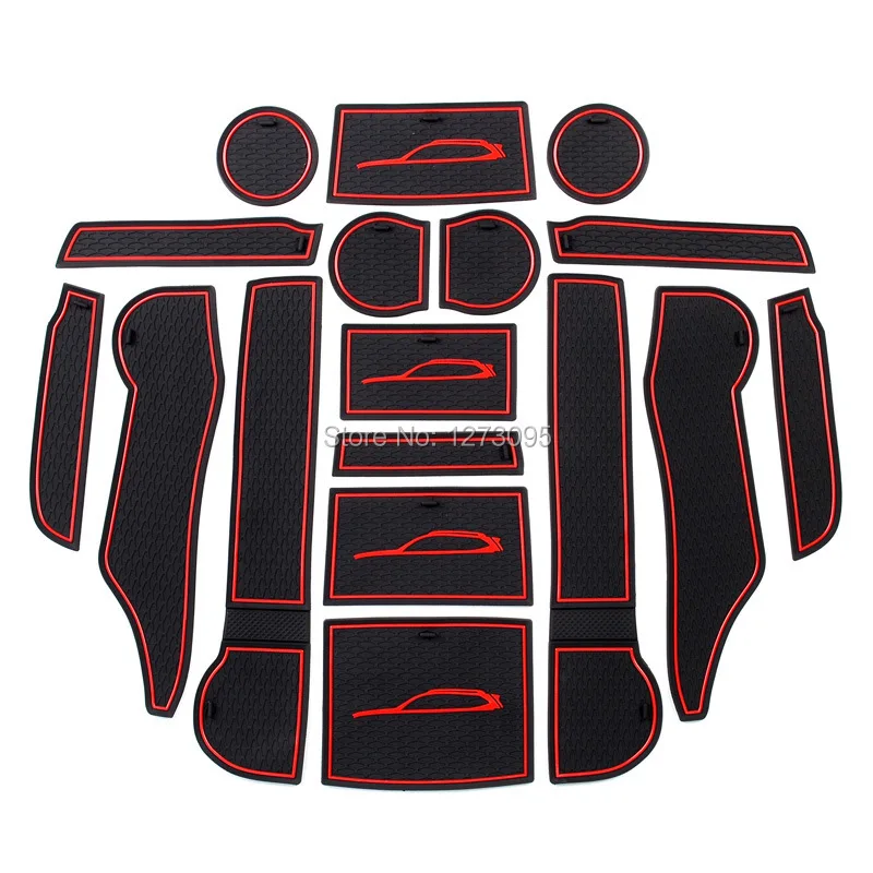 For SUBARU Forester 2024-2019 Car Inner Gate Slot Pad Non-Slip Cup Mats Anti Slip Door Groove Mat Interior Car Styling Accessory