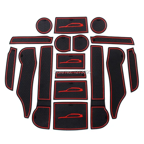 Almohadilla de ranura para puerta Interior de coche, alfombrillas antideslizantes para SUBARU Forester 2024-2019, accesorio de estilo