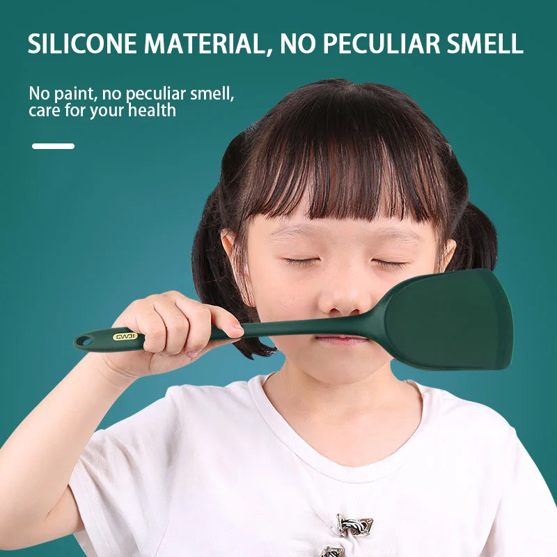 Set di pentole da cucina utensili da cucina in Silicone cucchiaio verde spatola pala mestolo scolapasta utensili da cucina resistenti al calore