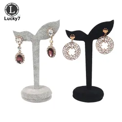Flannel Stud Earrings Display Stand Jewelry Stand Display Jewelry Rack Earring Stud Storage Rack Velvet Rabbit Ear Stud Rack