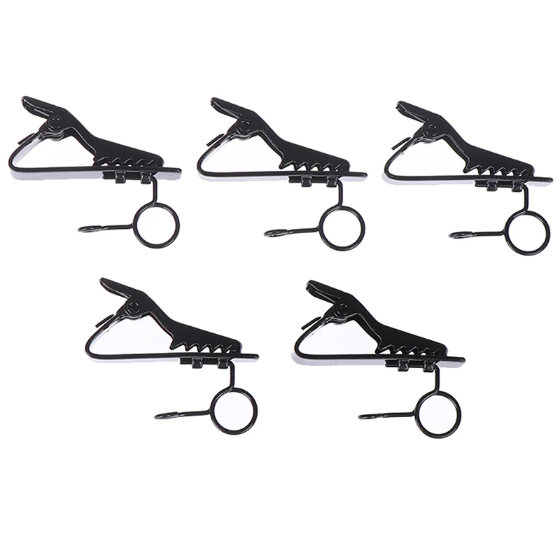 

5pcs Microphone iron clip tie clip mic lapel collar clip microphone accessories