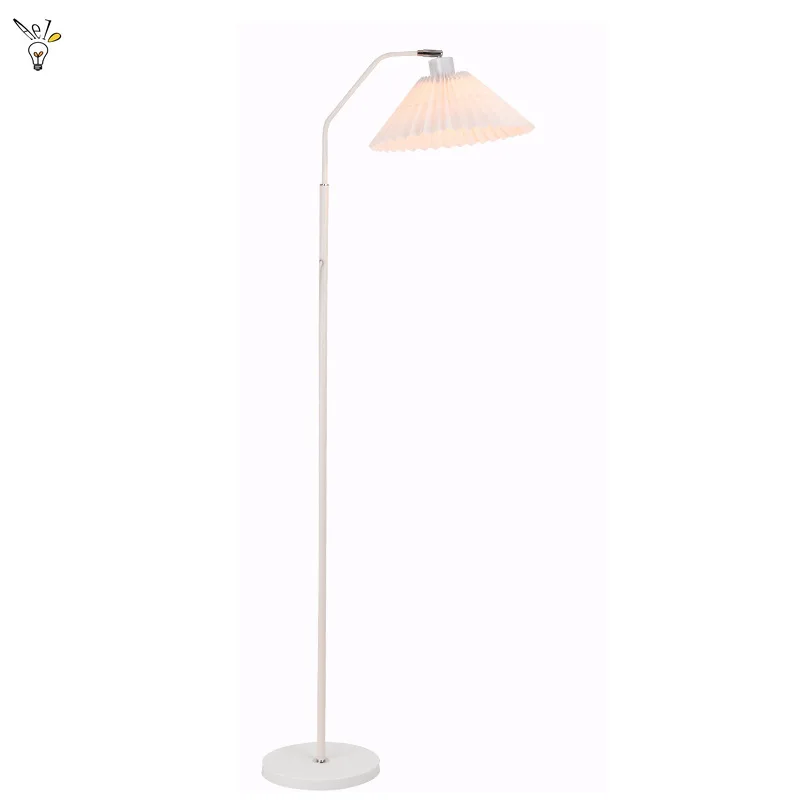 Modern LED Floor Lamp Simple Fabric Eye Protection Vertical Lamp Suitable for Living Room Bedroom Study Lighting Decorative Lamp