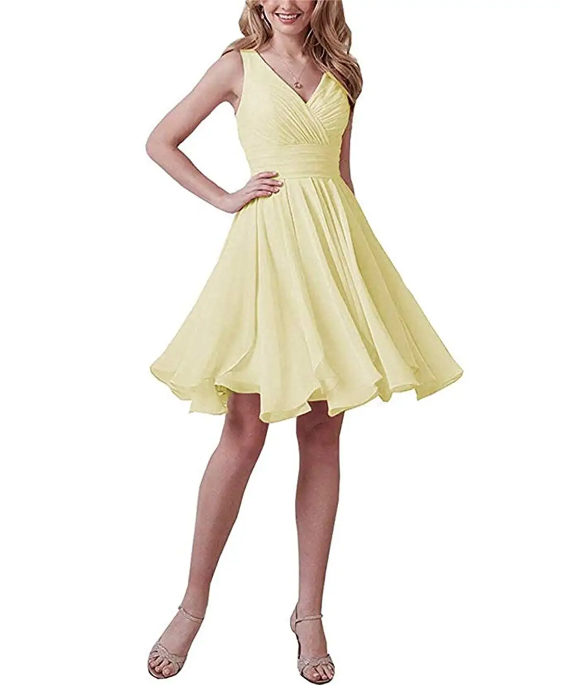 Frauen V-ausschnitt Chiffon Brautjungfer Kleid Prom Abendkleider Party Kleid платья для выпускного 2022 vestidos de fiesta платья