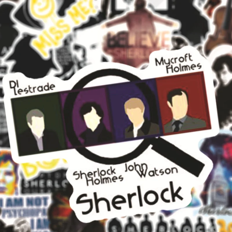 10/30/50 PCS Sherlock Personality Graffiti Laptop Car Motorcycle Teacup Skateboard Sticker Toy Wholesale