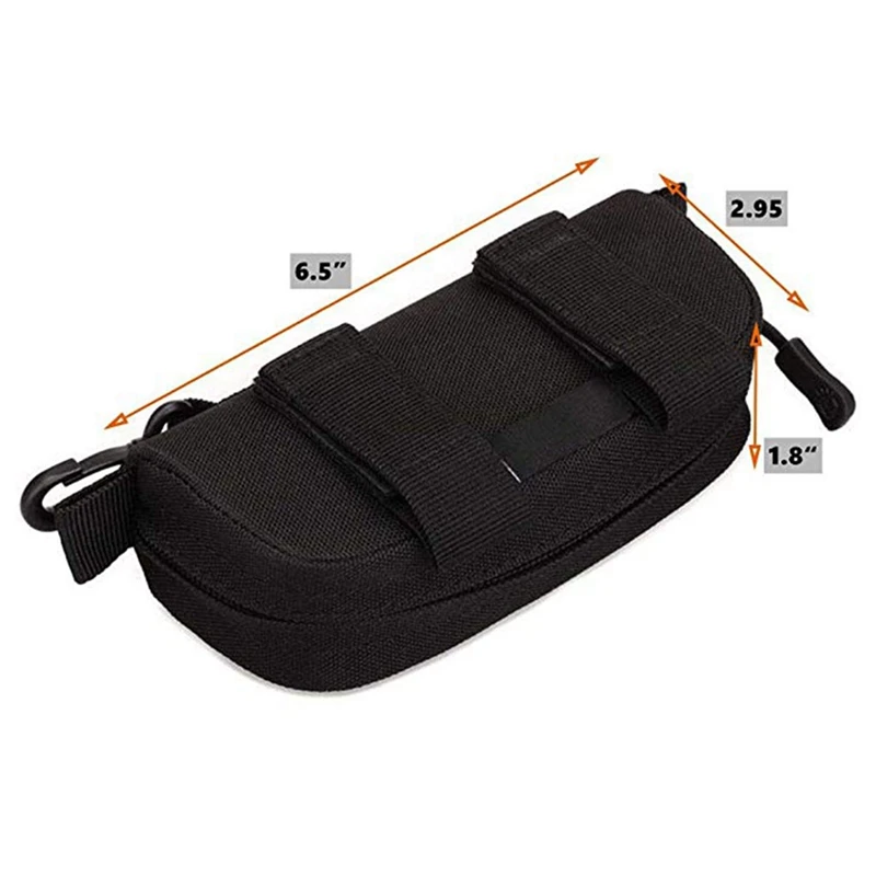 Nylon Eyeglasses Hard Case Anti-Shock Molle System Sunglasses Pouch Portable Waterproof Sunglasses Bag Eyewear Accessoies