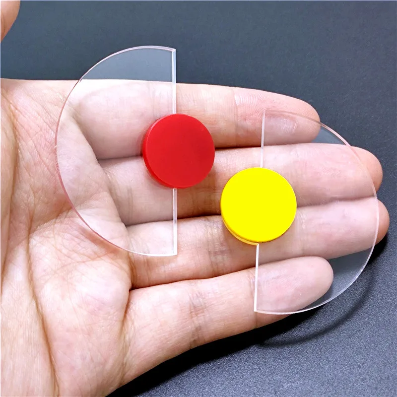 KUGUYS Yellow Red Colors Semicircle Geometric Stud Earrings for Women Classic Simple Fashion Clear Acrylic Jewelry Accessories