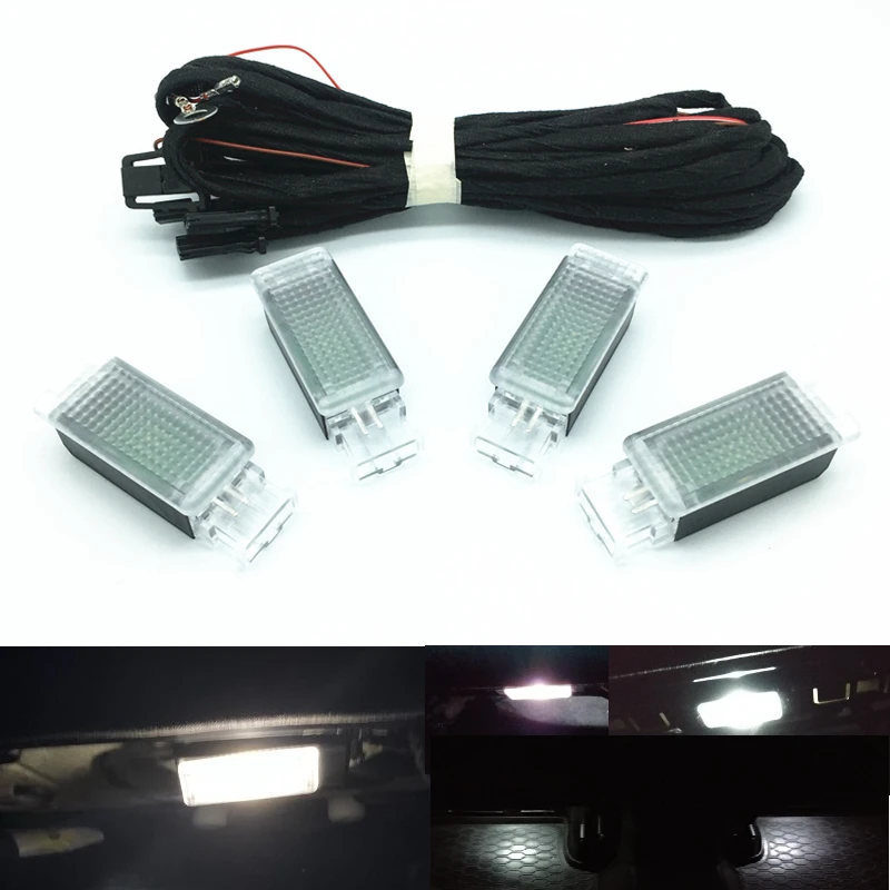 Samochodowe światło LED na nogi Lampka na stopy Wiązka przewodów Do VW Jetta 5 6 GOLF 6 MK6 7 MK7 PASSAT B6 B7 B8 Tiguan Touran 5gg 947409