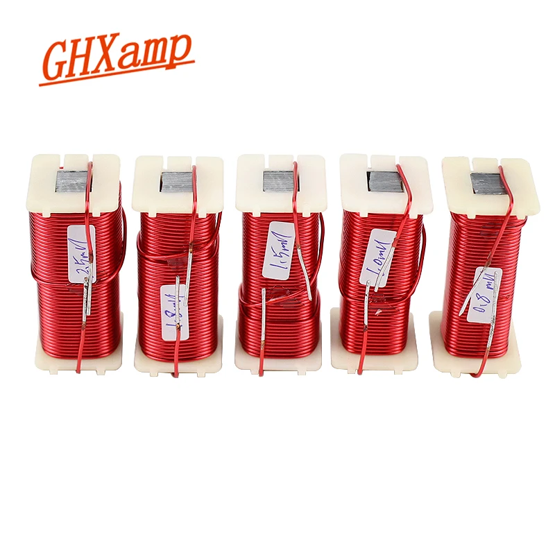GHXAMP 1.2mm Speaker Crossover Inductance Coil 4N Oxygen Free Copper 0.8mH 1.0mH 1.5mH 2.5mH Audio Frequency Divider Inductor