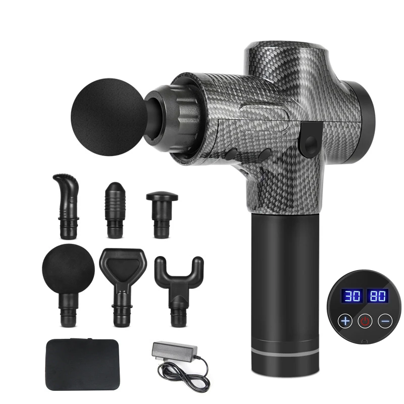 

30 Speed Massage Gun Electric Muscle Relaxation Fitness Percussion Pain Relief Massager With Portable Bag LCD Display Fascia Gun