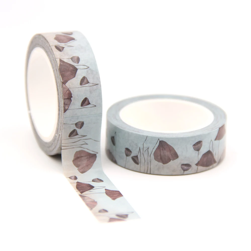 1PC/lot 15MM*10M Solar Term Winter Frost washi tape Masking Tapes Decorative Stickers DIY Stationery School Supply